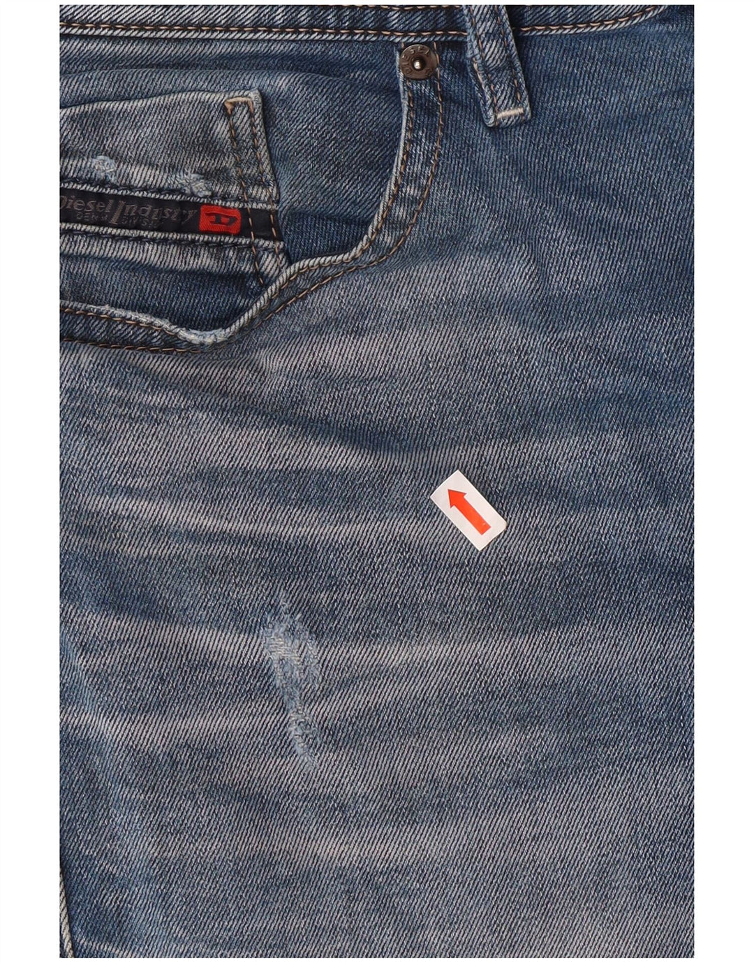 Diesel Herre Thommer Distressed Slim Skinny Jeans W31 L32 Blå Bomuld