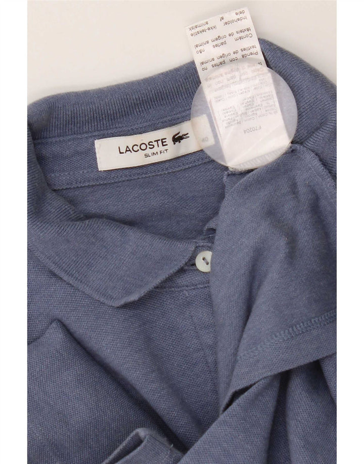 Lacoste Dame Slim Fit Polo Shirt Størrelse 40 Medium Blå Bomuld