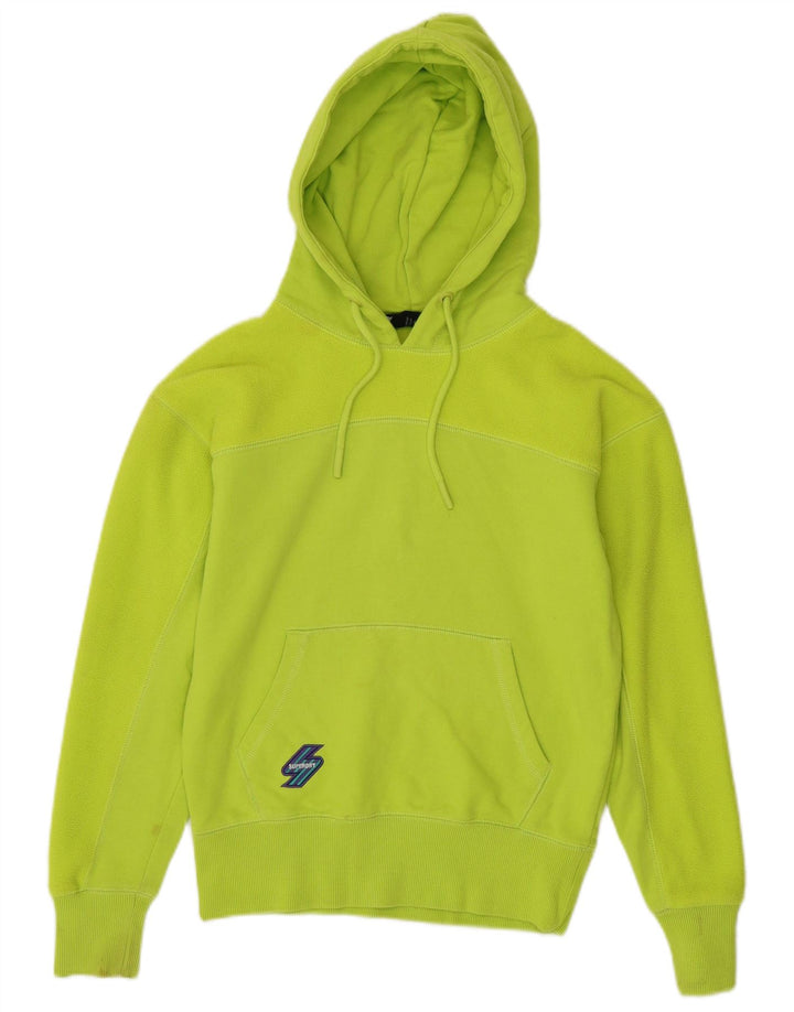 Superdry hættetrøjetrøje til kvinder i overstørrelse UK 6 XS Grøn polyester