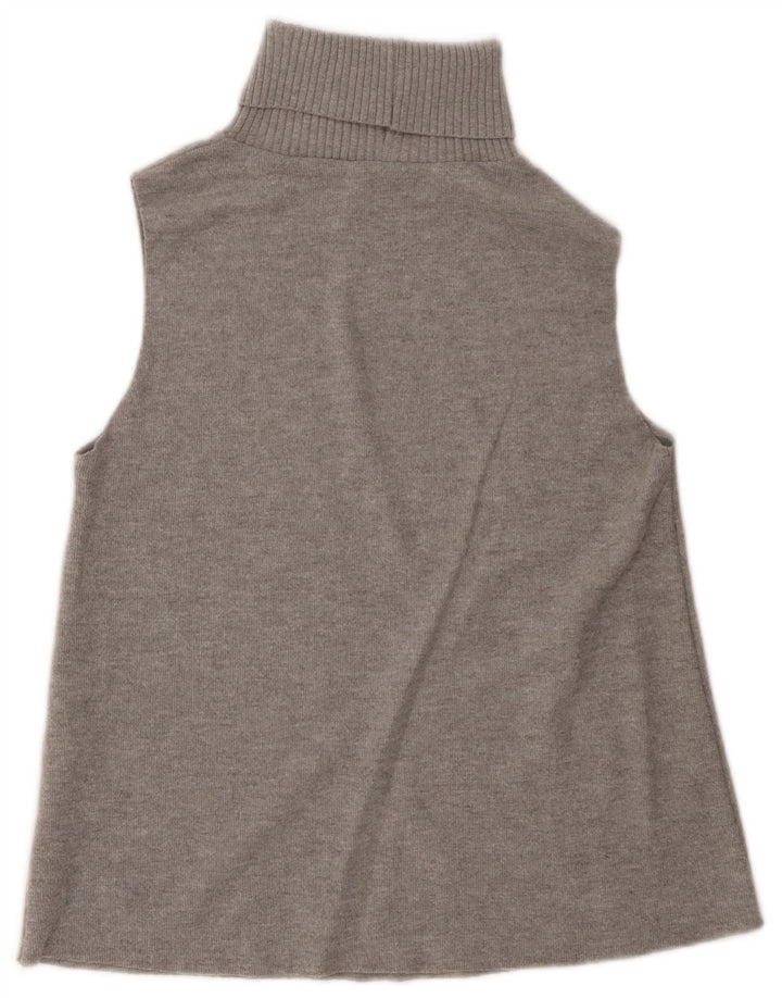 Zara Damevest Top UK 12 Medium Grå Polyester