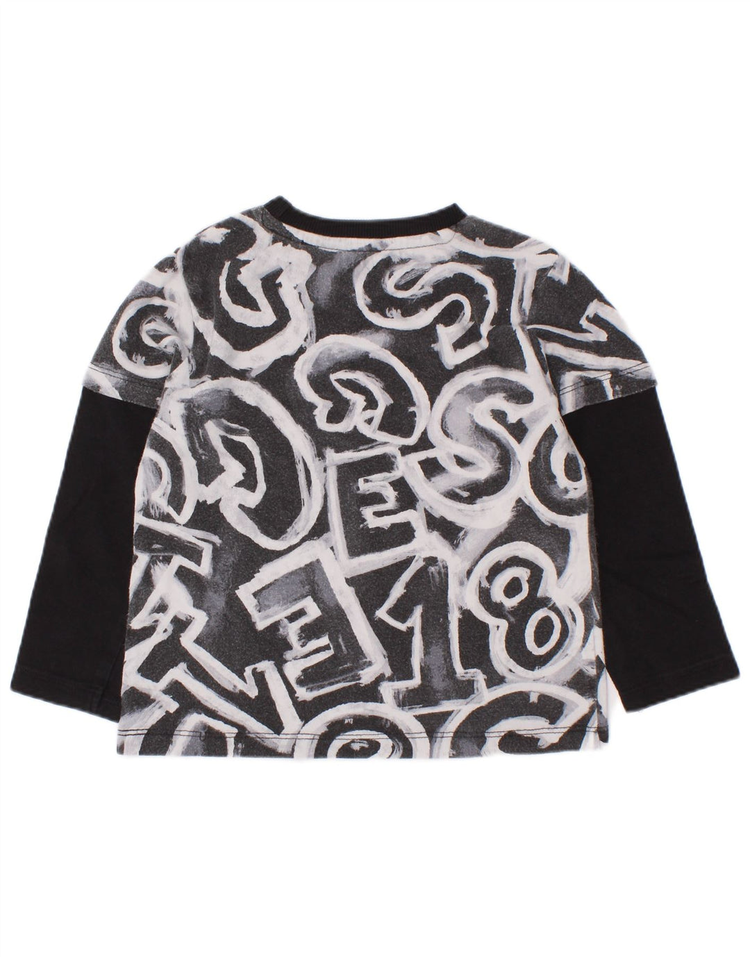 Guess Baby Boys Grafisk Top Langærmet 18-24 Måneder Sort