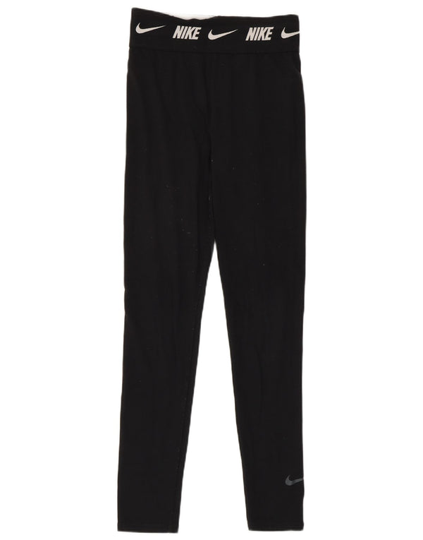 Nike piger grafiske leggings 13-14 år XL sort bomuld