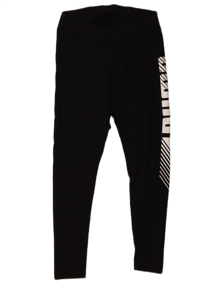 Puma Grafiske Leggings til kvinder UK 12 Medium Sort Bomuld