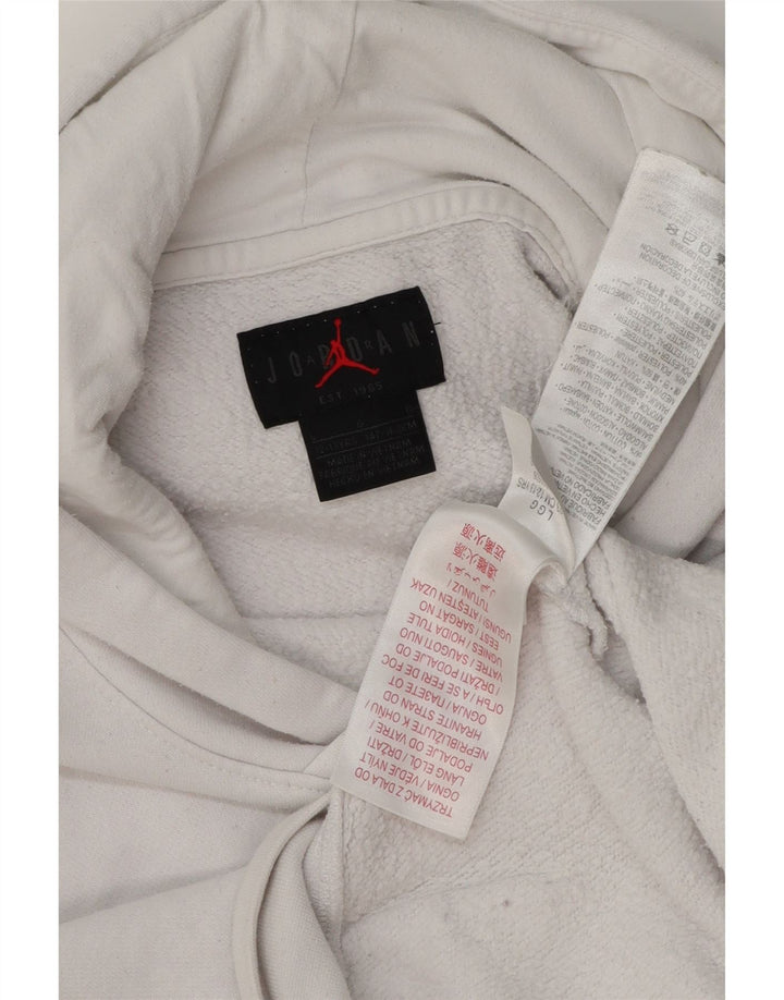 JORDAN drenge hættetrøje 12-13 år Stor hvid bomuld