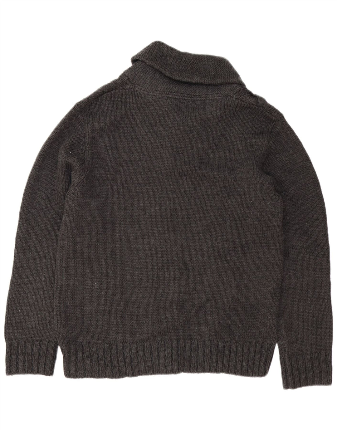 MARKS & SPENCER Herre Autograph Shawl Neck Jumper Sweater Large Grå
