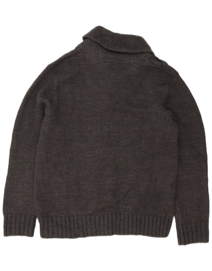 MARKS & SPENCER Herre Autograph Shawl Neck Jumper Sweater Large Grå