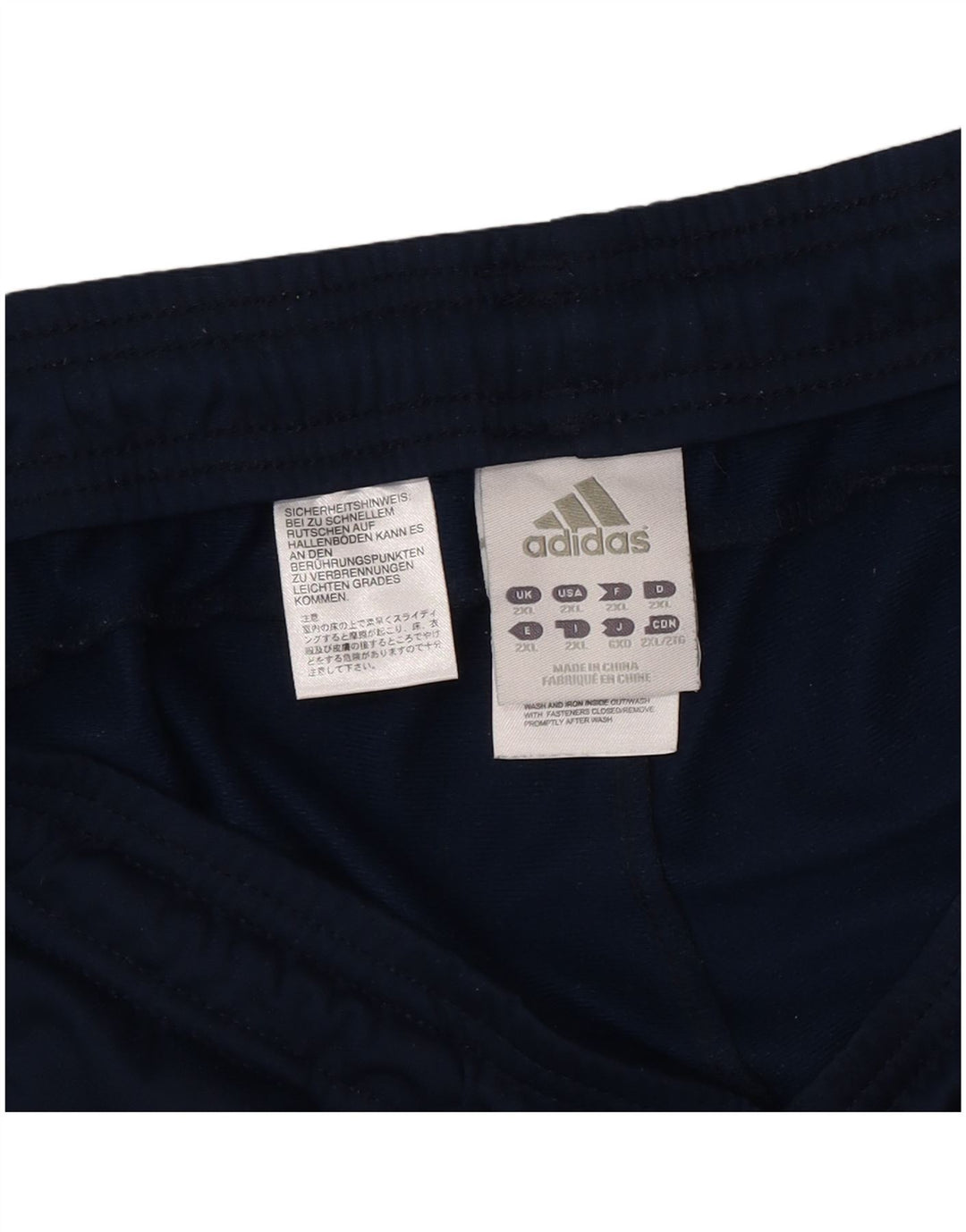 Adidas Træningsdragtsbukser til mænd 2XL Navy Blue Colourblock Polyester
