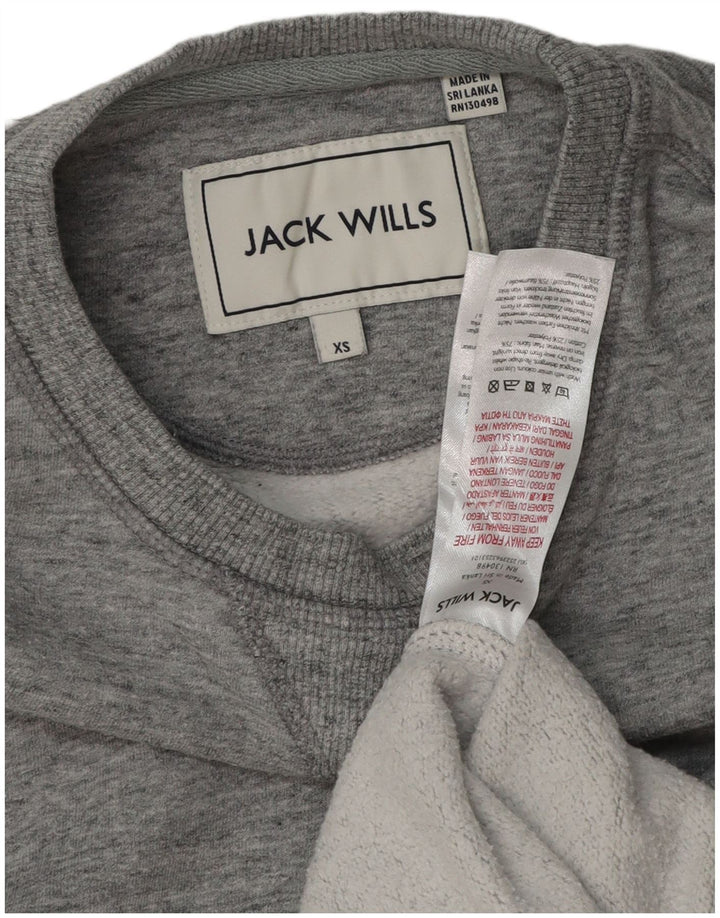 Jack Wills Sweatshirt til mænd XS Grå Flecked Bomuld