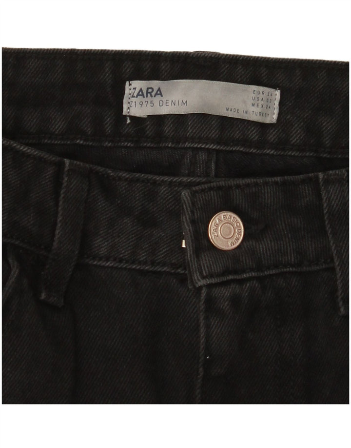 ZARA Tapered Jeans til kvinder EU 34 2XS W24 L28 Sort