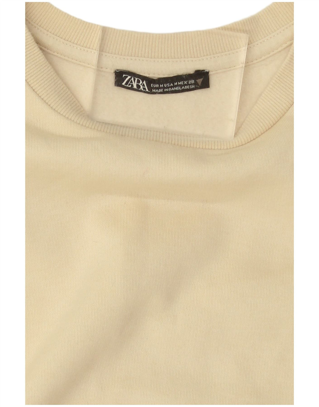 Zara Sweatshirt Jumper UK 14 Medium Off White Bomuld