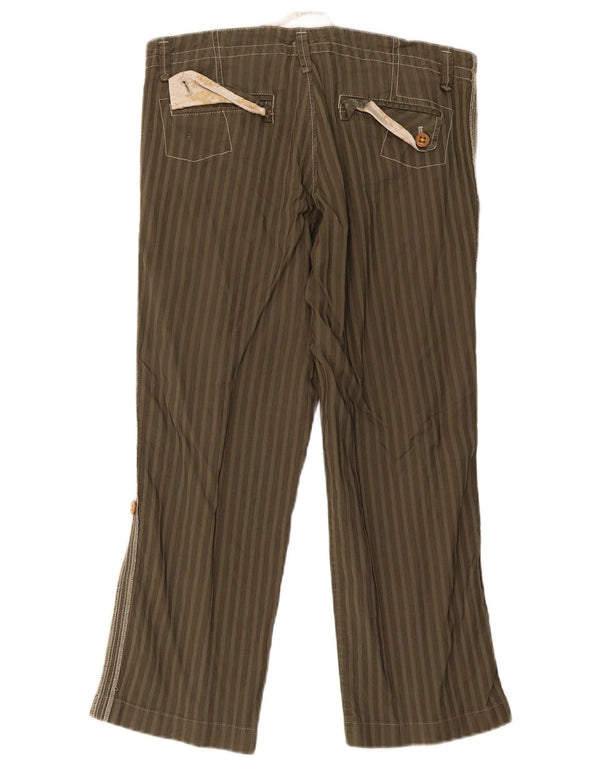 Hugo Boss Lige Chinobukser til kvinder W34 L27 Khaki stribet