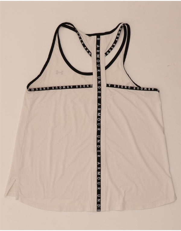 Under Armour Dame Heat Gear Grafisk Vest Top UK 14 Large White