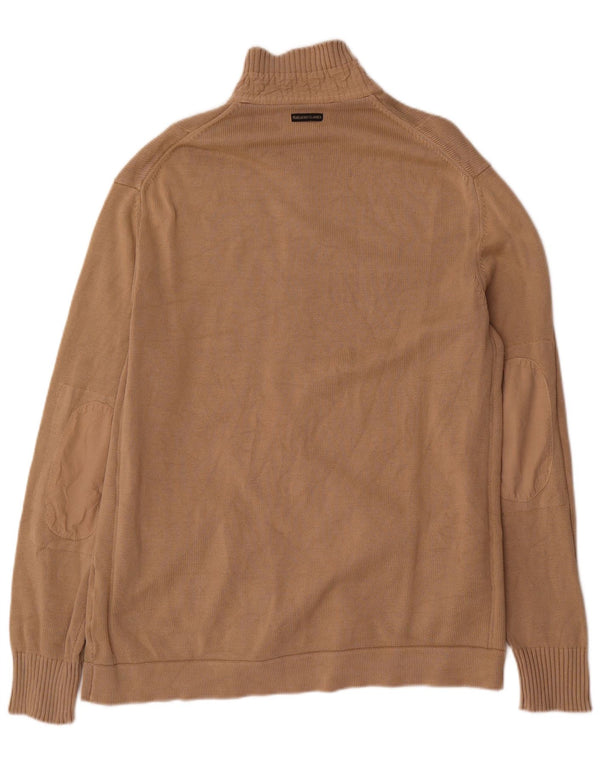 Marlboro Classics Herre Cardigan Sweater 2XL Beige Bomuld