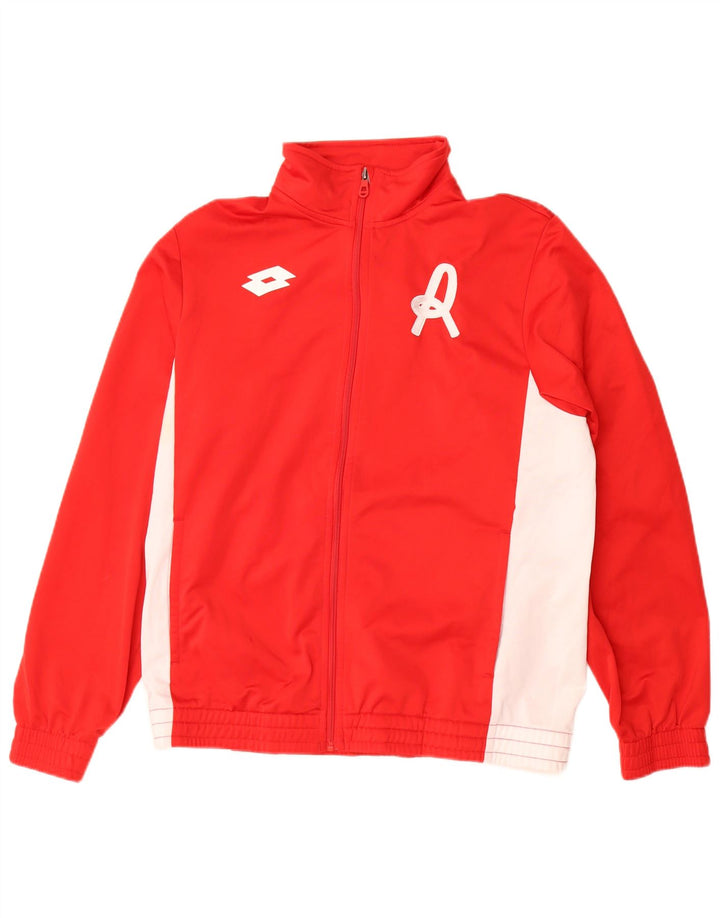 Lotto Herre grafisk træningsdragt Topjakke Medium Rød Colourblock Polyester