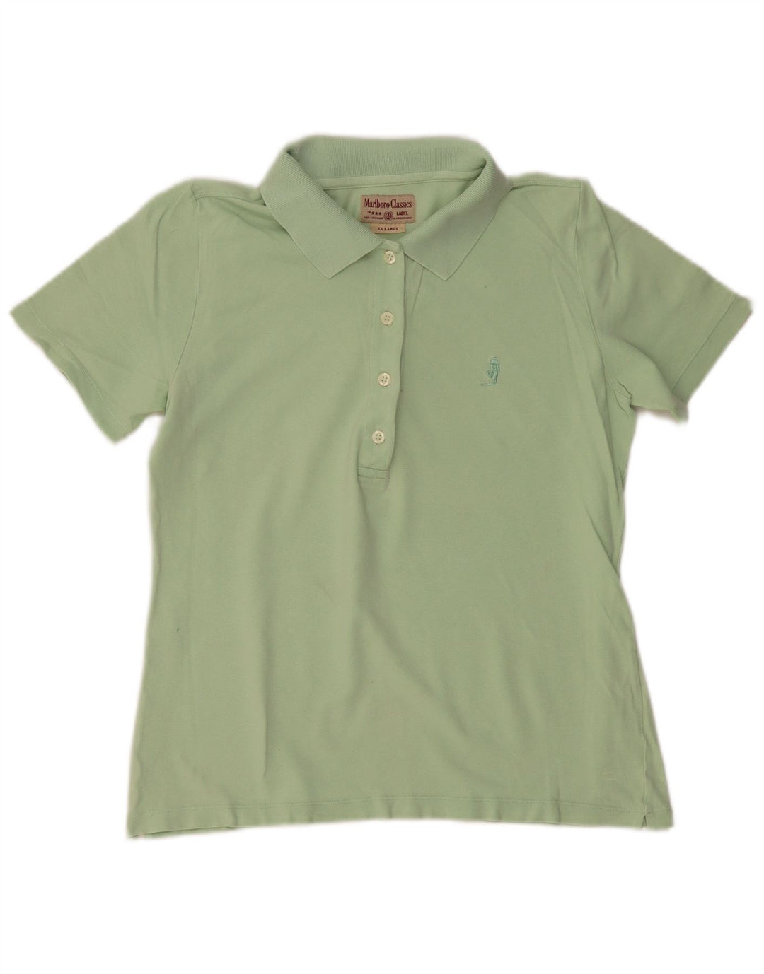 Marlboro Classics Dame Polo Shirt UK 20 2XL Grøn Bomuld