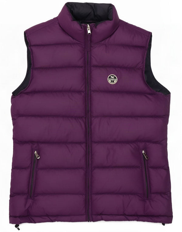 North Sails Womens Vendbar Polstret Gilet UK 16 Large Purple Polyamid