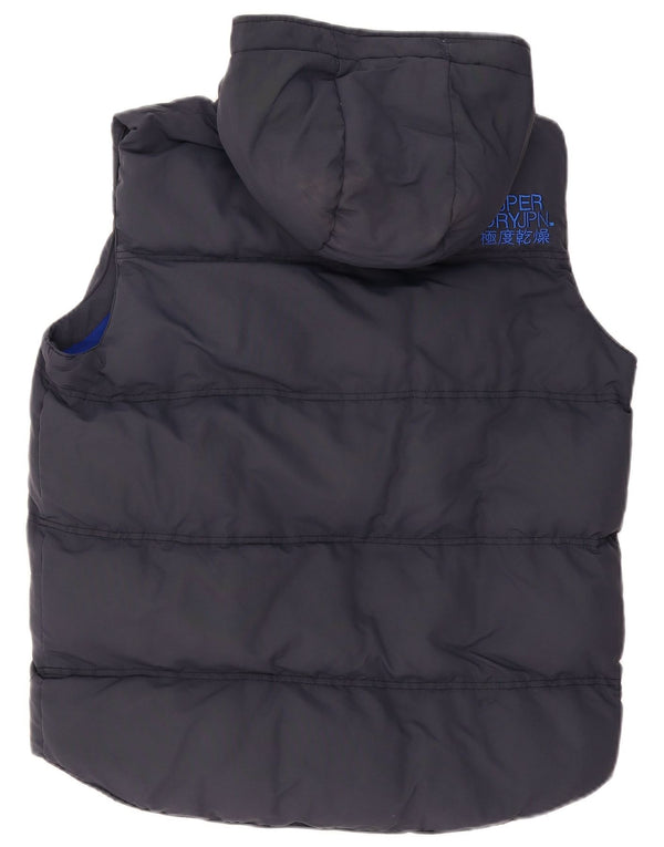 Superdry Polstret Gilet med hætte til mænd UK 42 XL marineblå nylon
