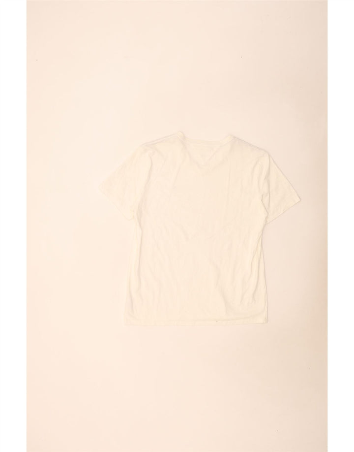 Tommy Hilfiger Herre T-Shirt Top Stor Hvid Bomuld