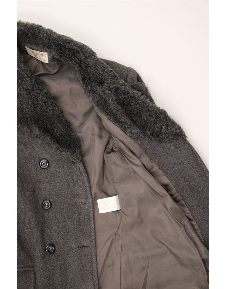 VINTAGE Womens Overcoat UK 12 Medium  Grey Wool Vintage Vintage and Second-Hand Vintage from Messina Hembry 