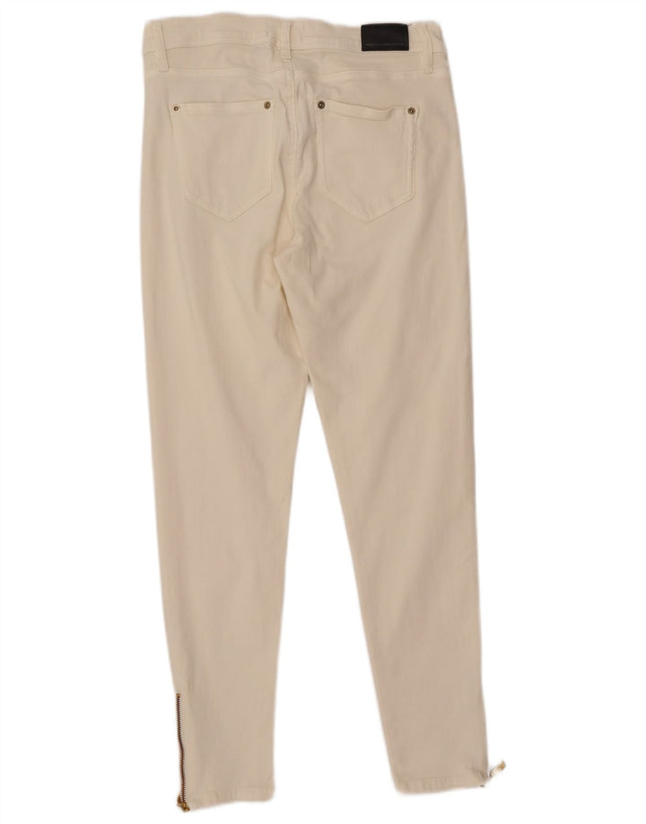 Barbour Dame Skinny Jeans UK 12 Medium W30 L27 Off White Bomuld