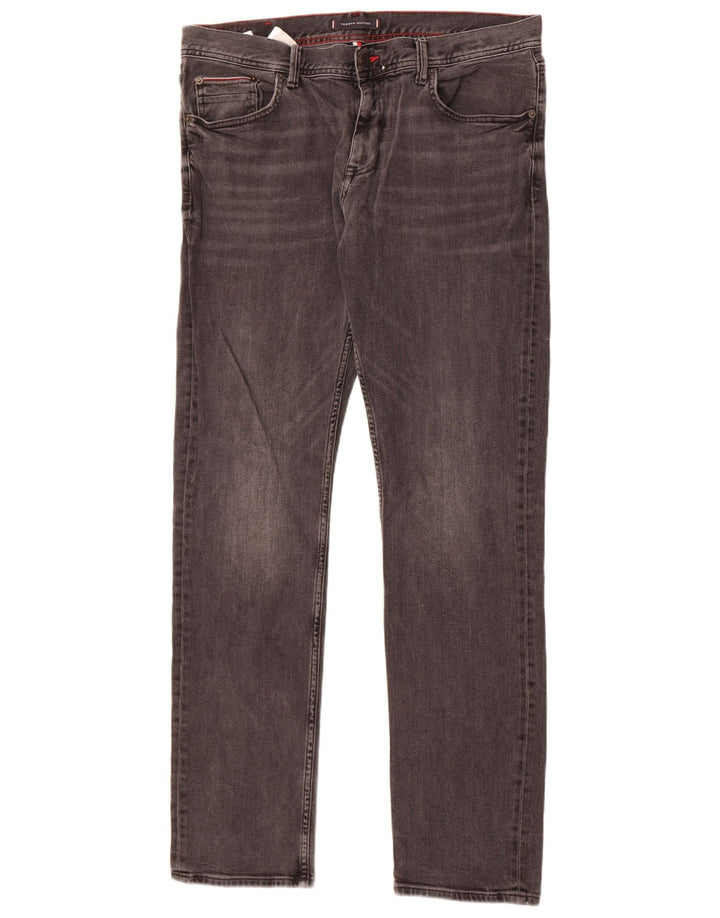 Tommy Hilfiger Herre Bleecker Slim Jeans W36 L34 Grå Bomuld