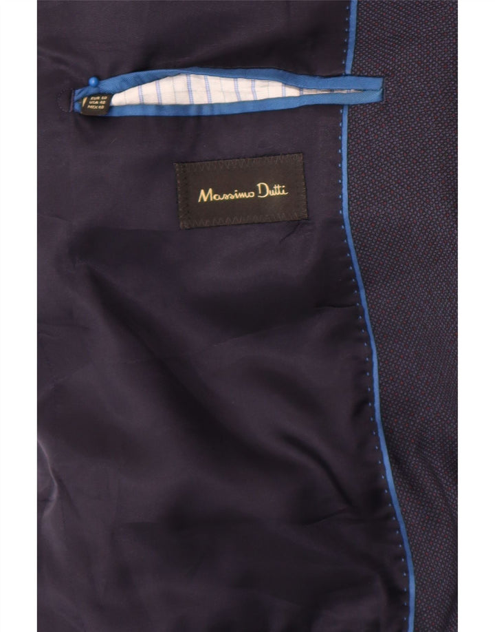 Massimo Dutti Herre 2-knaps blazerjakke EU 50 Medium Navyblå