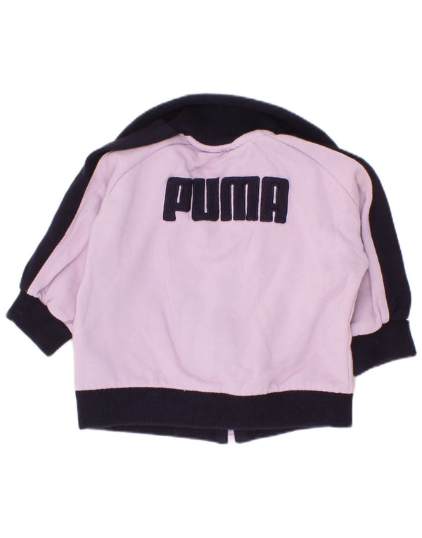 Puma Baby Girls Grafisk træningsdragt topjakke 6-9 måneder Lilla Colourblock
