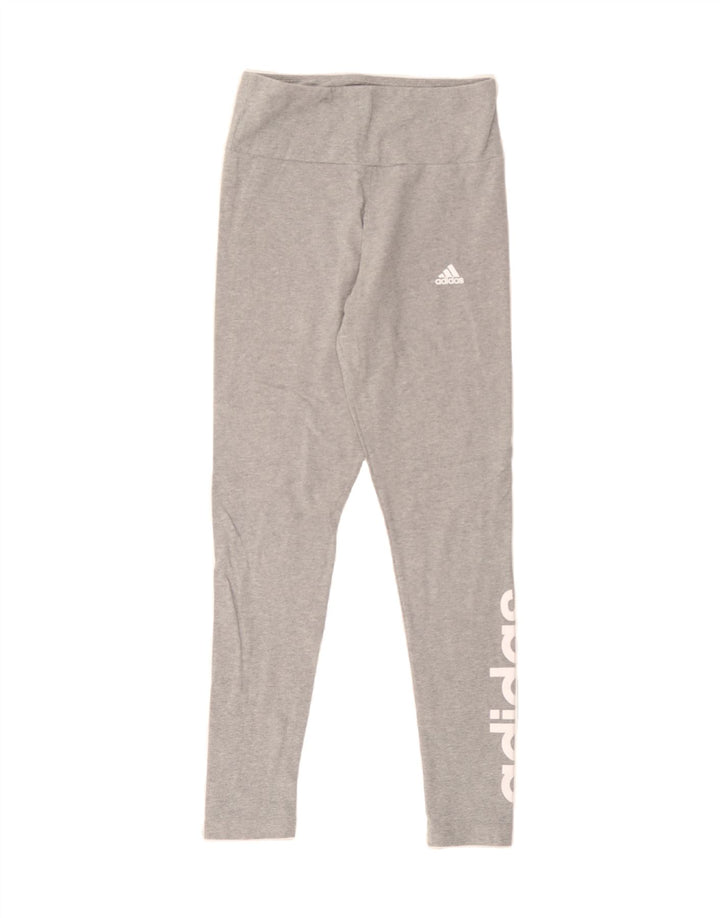 ADIDAS Womens Graphic Leggings UK 8/10 Small Grey Cotton Vintage Adidas and Second-Hand Adidas from Messina Hembry 