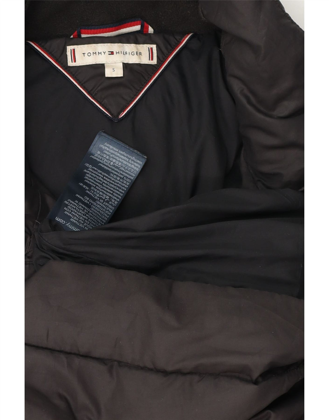 Tommy Hilfiger Dame Oversized Polstret Frakke UK 10 Small Black Polyester