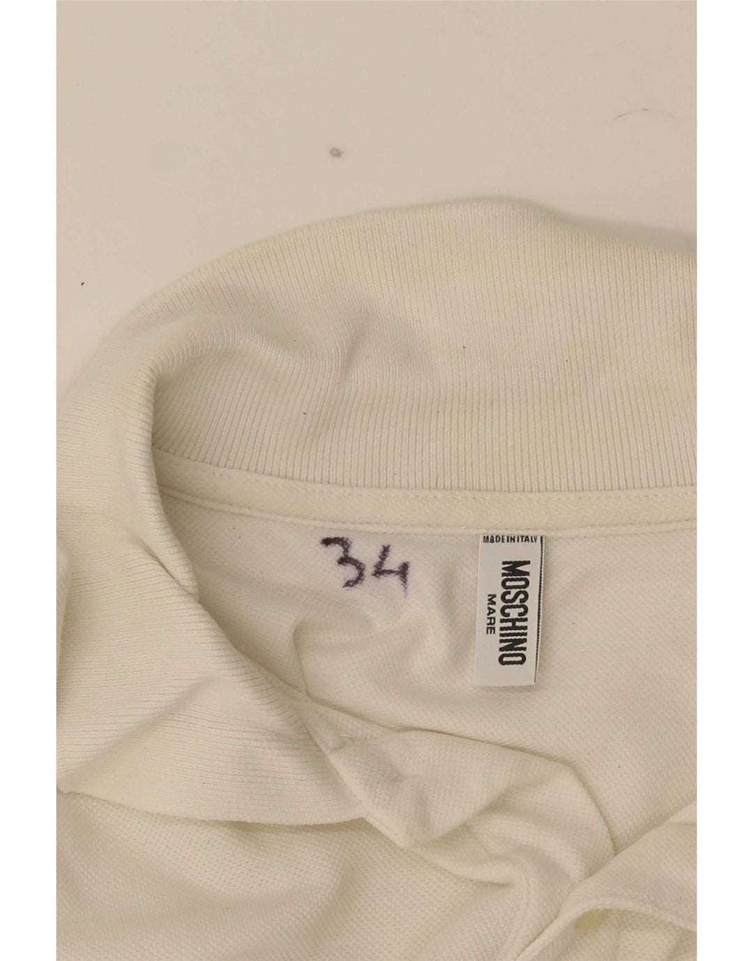 Moschino herre poloshirt Medium hvid bomuld