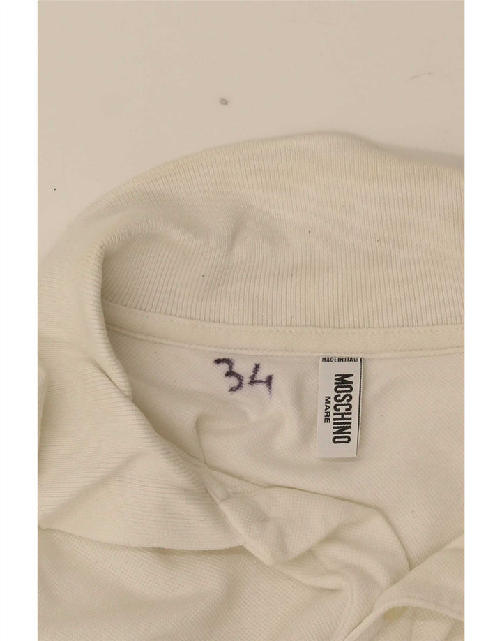 Moschino herre poloshirt Medium hvid bomuld