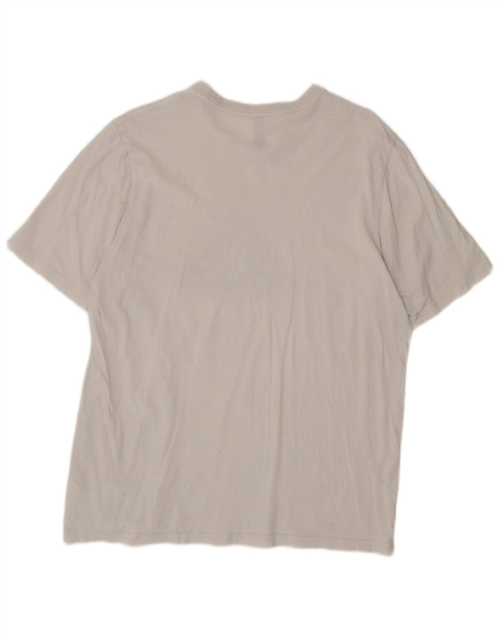 Adidas Herre Grafisk T-Shirt Top Stor Grå Bomuld