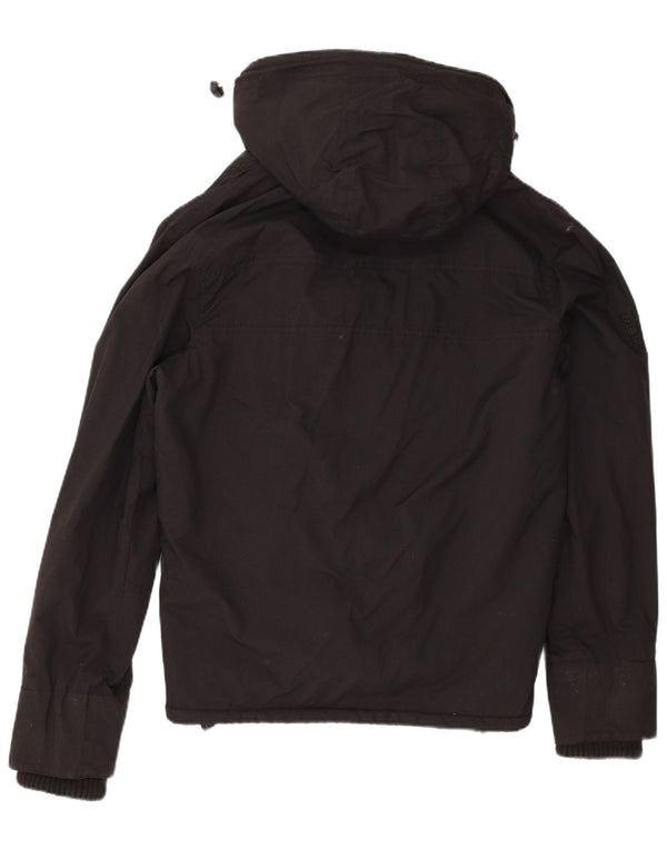 Superdry Windcheater hættejakke til mænd UK 40 Stor sort nylon