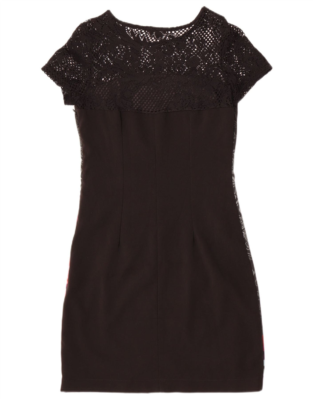 Desigual Kvinders Grafisk Skede Kjole EU 38 Medium Black Floral