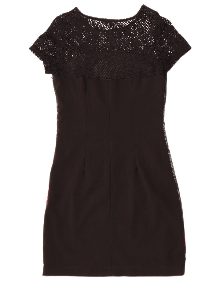 Desigual Kvinders Grafisk Skede Kjole EU 38 Medium Black Floral