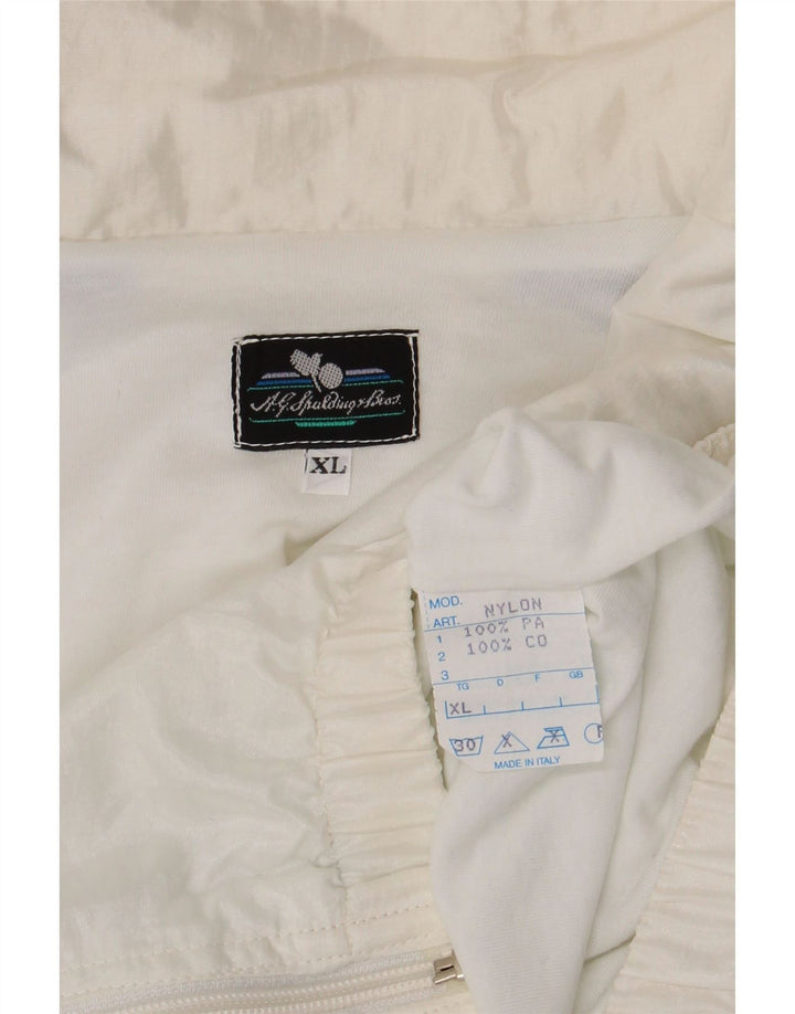 A.G. Spalding & Bros Træningsdragt til mænd Topjakke XL Hvid Colourblock Nylon