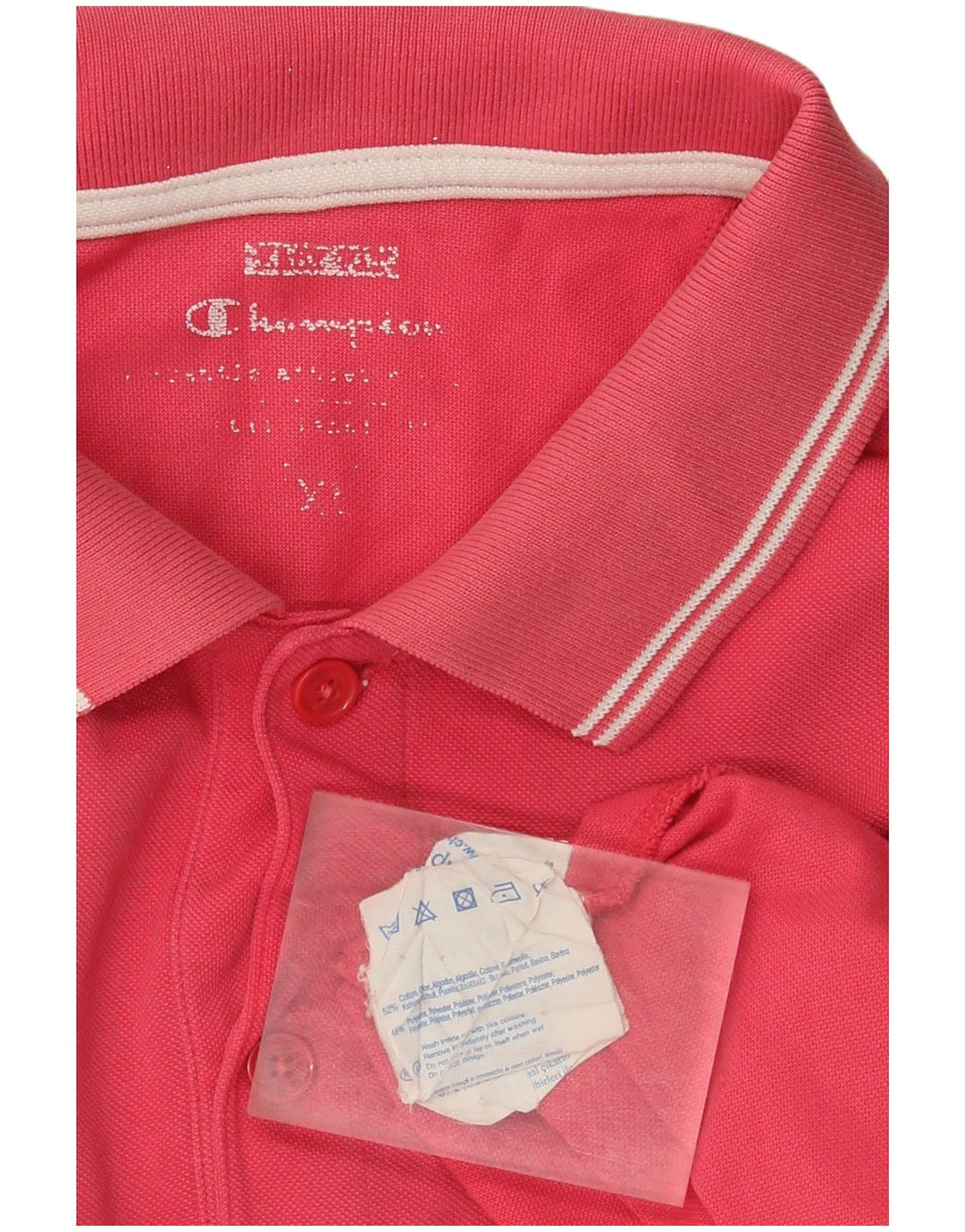 Champion herre poloshirt XL Pink Bomuld