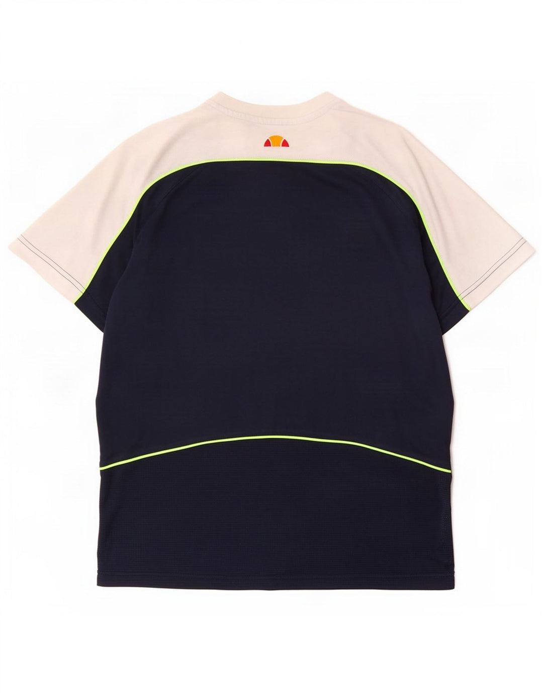 Ellesse Herre Grafisk T-Shirt Top Small Navy Blue Colourblock Polyester