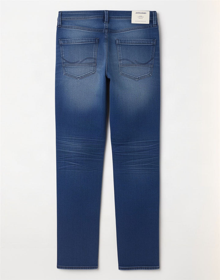 Jack & Jones Herre Tim Straight Jeans W34 L32 Blå