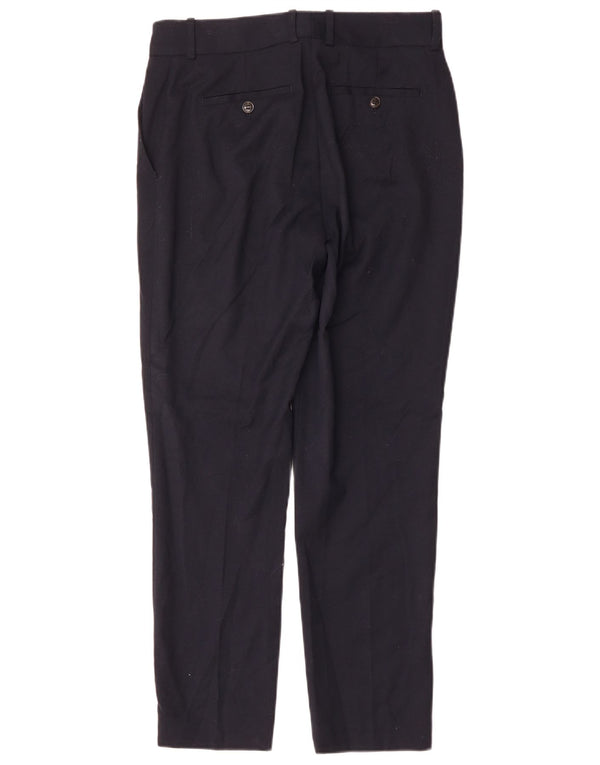 REISS koniske chinobukser til kvinder UK 10 Small W30 L29 Marineblå Uld