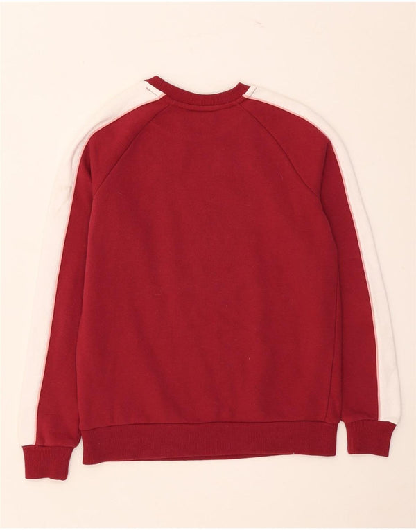 Fila Womens Grafisk Oversized Sweatshirt Jumper UK 2 2XS Rød Colourblock