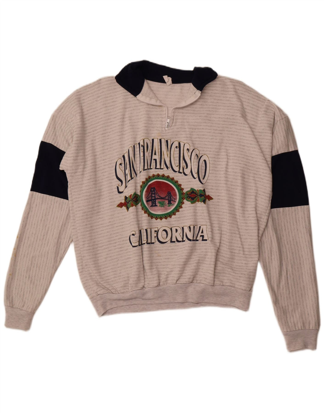MAGIC Herre San Francisco Graphic Sweatshirt Jumper Stor Gråstribet