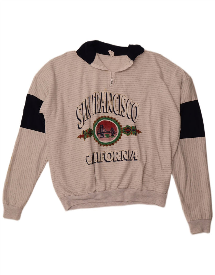 MAGIC Herre San Francisco Graphic Sweatshirt Jumper Stor Gråstribet