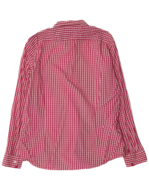 Hugo Boss Herre Regular Fit skjorte XL Pink Gingham Cotton