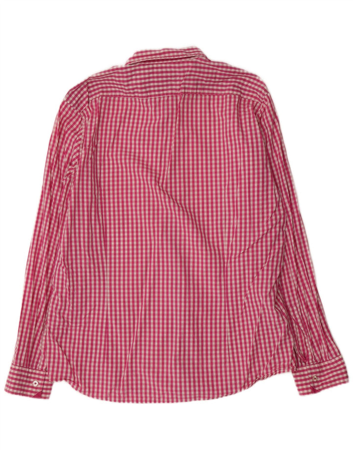 Hugo Boss Herre Regular Fit skjorte XL Pink Gingham Cotton