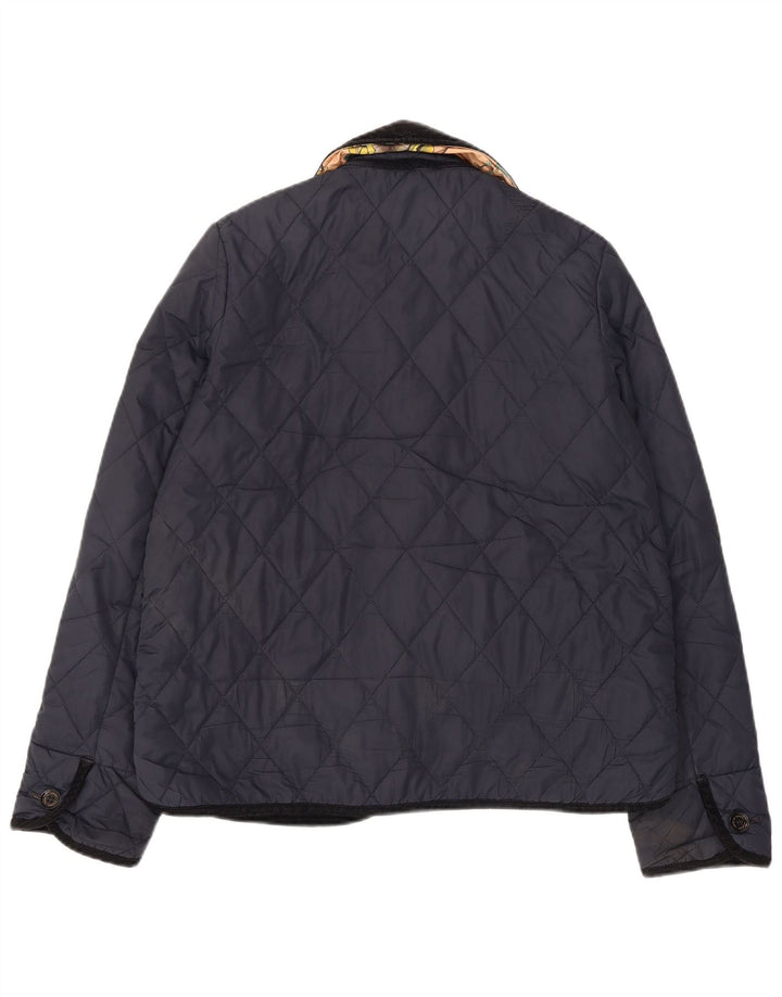 Barbour Quiltet jakke til kvinder UK 12 Medium Navy Blue