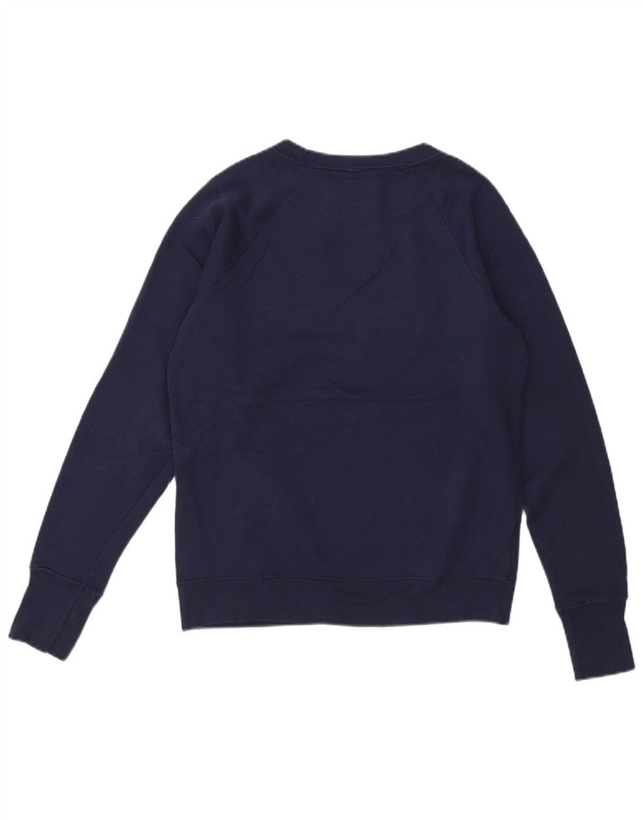 Champion Dame Grafisk Oversized Sweatshirt Jumper UK 10 Small Navy Blue