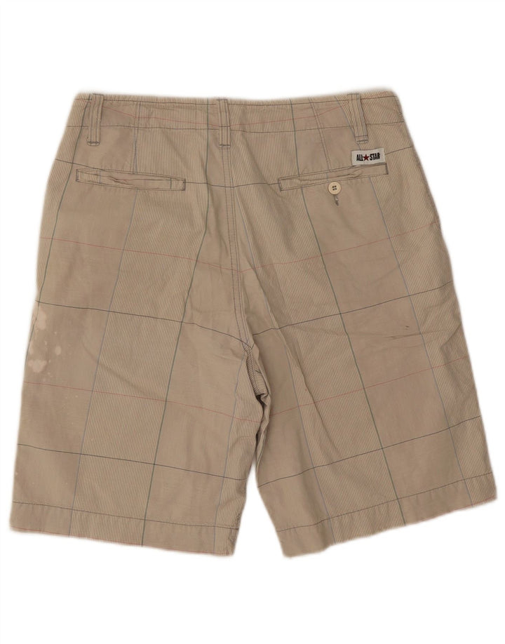 Converse Chino Shorts til mænd Small W28 Beige ternet bomuld