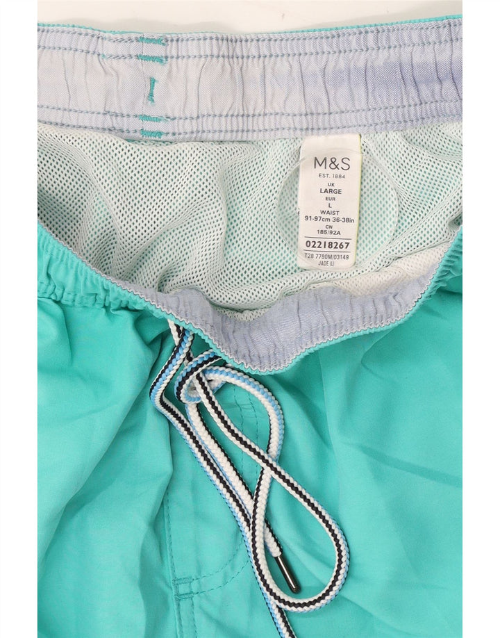 Marks & Spencer Badeshorts til mænd Stor turkis bomuld