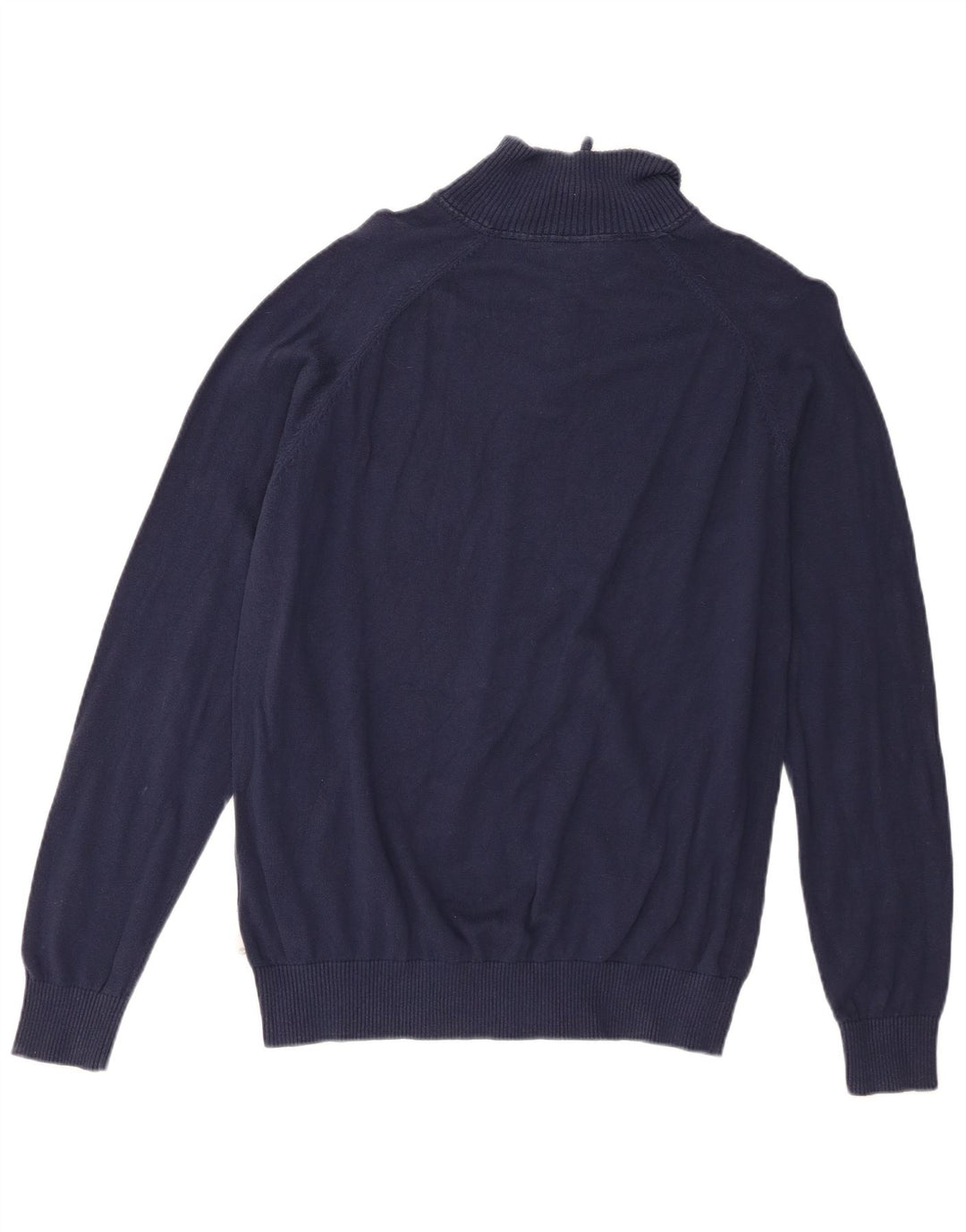 Timberland Herre Regular Fit Zip Neck Jumper Sweater Large Navy Blue Bomuld